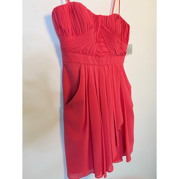 Aidan Mattox Pink Chiffon Cocktail- Party Dress Size 8 - Picture 3 of 10